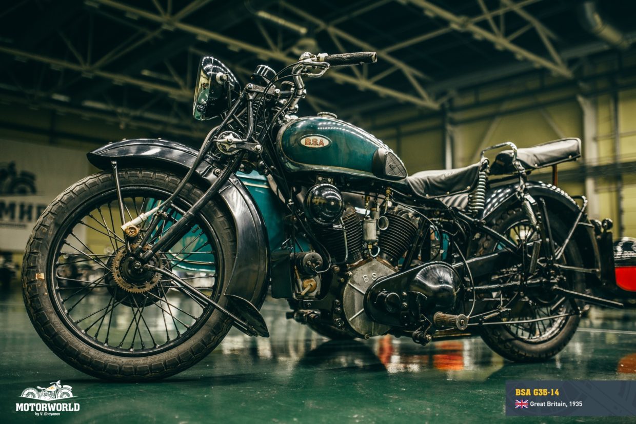 Restored BSA G35-14 at motorcycle museum "Motorworld by V.Sheyanov"